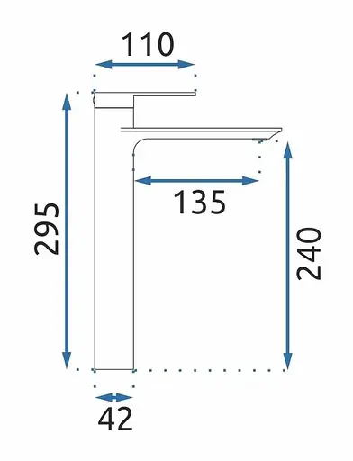 Змішувач для умивальника Rea Veneta хром високий REA-B6418 Хром - фото 4