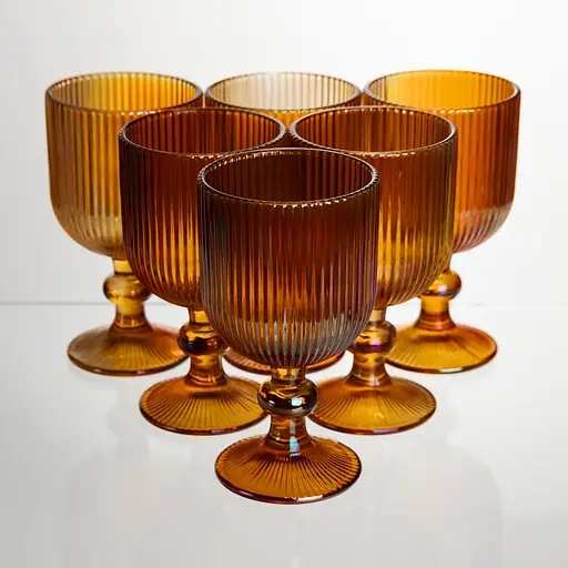 Набор бокалов для вина 6 штук 240 мл бокалы на ножке стеклянные фужеры для вина подарочные Yiwu HP-19-209 - фото 1