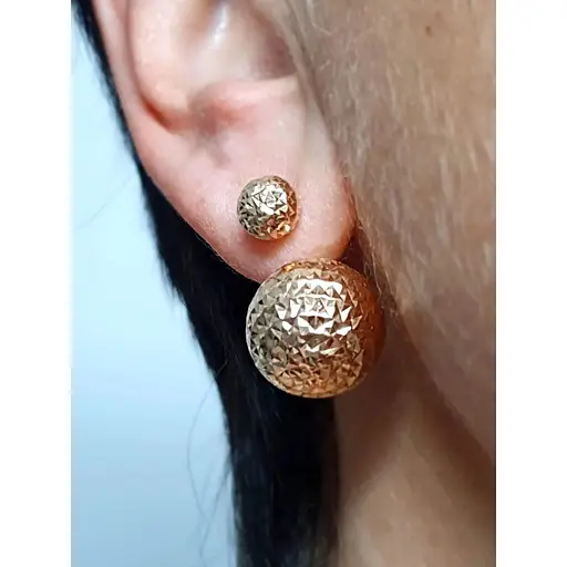 Золоті сережки Favoritum з алмазною гранню. 210336_15_А - фото 2