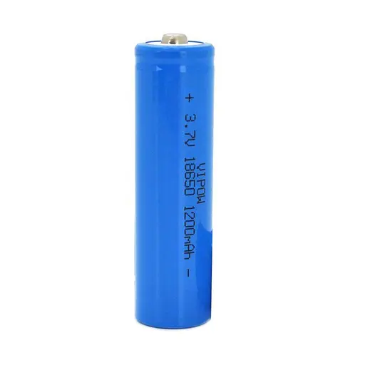 Аккумулятор 18650 Li-Ion Vipow ICR-18650 TipTop 3.7V 1200mAh