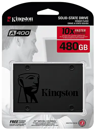 Накопичувач SSD 480GB Kingston SSDNow A400 2.5 SATAIII (SA400S37/480G) - фото 4