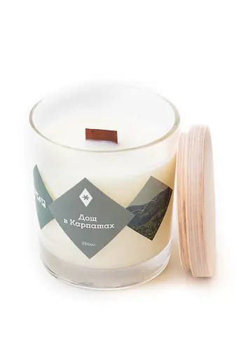 Дощ у Карпатах Соєвий віск Мініатюри 130 мл - фото 2