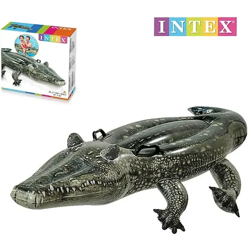 Надувний плотик Intex 57551 "Алигатор". Розміром 86x170см, від 3 років - фото 2