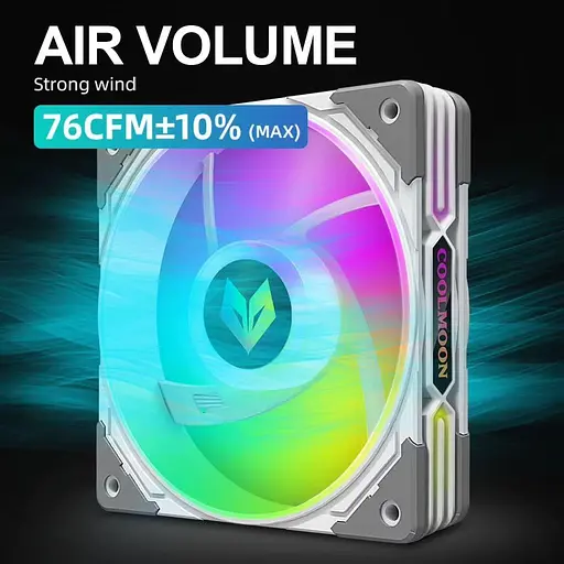 Вентилятор Coolmoon 120мм CM-AS1-W White (CM-AS1-W) - фото 5