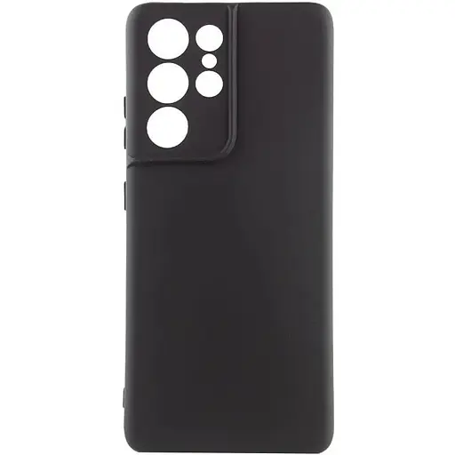 Чехол TPU GETMAN Liquid Silk Full Camera для Samsung Galaxy S22 Ultra Черный / Black