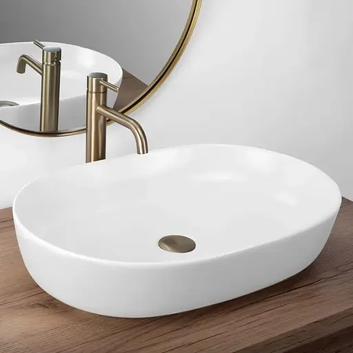 Умивальник Rea Cleo 60 white matt накладний REA-U9653, Білий матовий - фото 2