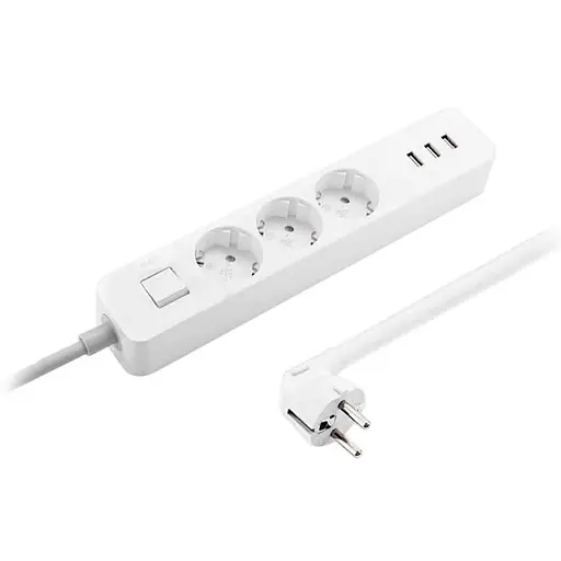 Сетевой фильтр-удлинитель Xiaomi Power Strip 3 розетки 3 Usb 1,8 метра QMCXB33CH NRB4030GL XMCXB04Q - фото 2