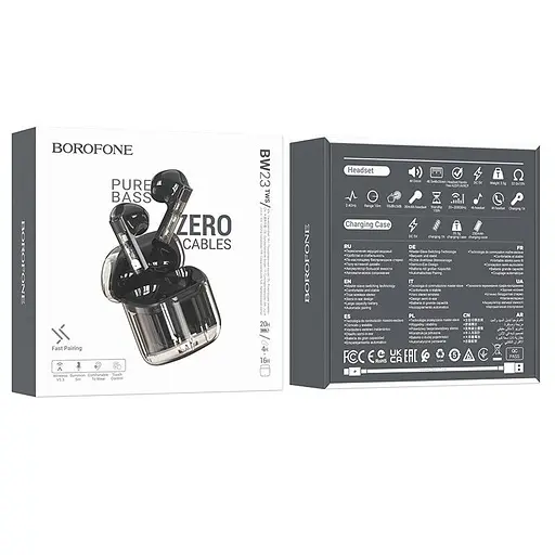 Блютуз Стерео Гарнитура Borofone BW23 Черный - фото 5