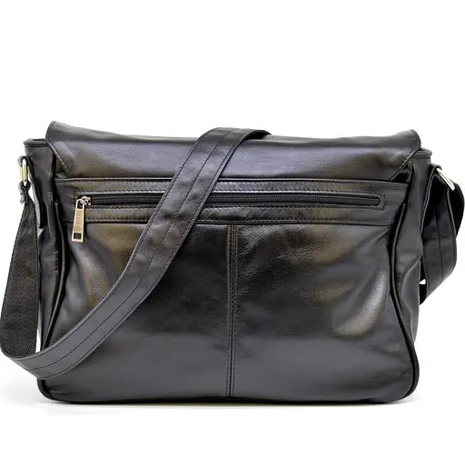 Кожаная мужская сумка через плечо TARWA 37х29.5х11 см sum0025838 - фото 3