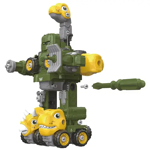 Машинка-конструктор Otamanko Трансформер Динозавр 5 в 1 Зелений/жовтий - фото 3