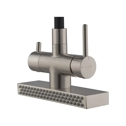 Смеситель для кухни Koer "Водопад" KB-74027-02 с черным силиконовым изливом KR5201 Нержавеющая сталь - фото 8