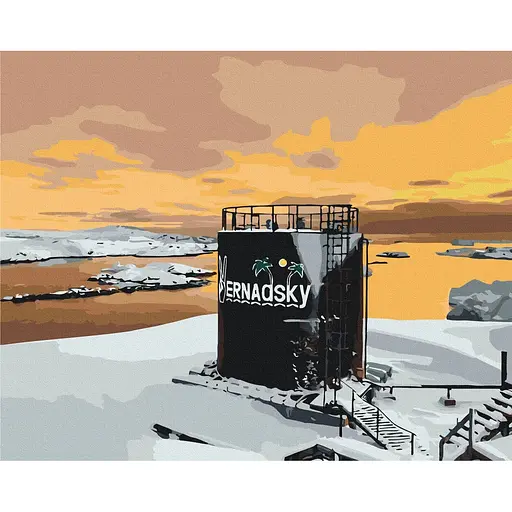 Картина за номерами на підрамнику Brushme Крижаний світанок Ян Бахмат