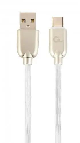 Кабель USB AM - Type-C, 1 м, білий, Cablexpert, 2.1A (CC-USB2R-AMCM-1M-W) - фото 1