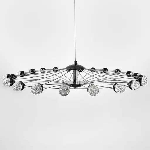 Люстра-колесо в стиле постмодерн на 22 плафона Ø 70 см | Ст. L 20044/22 BK | Line F - фото 2