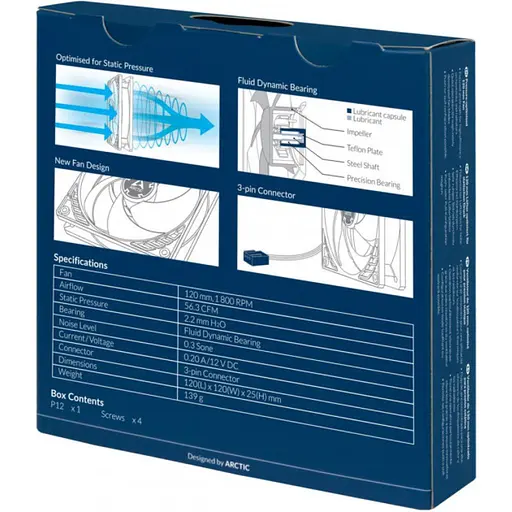 Вентилятор Arctic P12 Black (ACFAN00118A) - фото 6