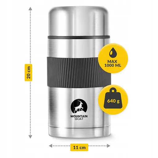 Термос для еды Mountain Goat 1 л Silver (P-5907739315809) - фото 4