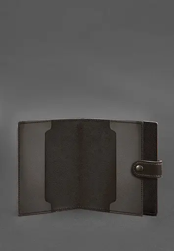 Кожаная обложка-портмоне для удостоверения офицера 11.0 темно-коричневая - фото 3