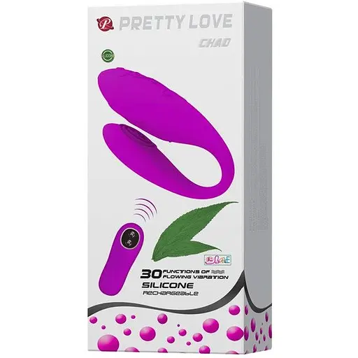 Вібратор Pretty Love Chad Vibrator 9.3 см фіолетовий - фото 4