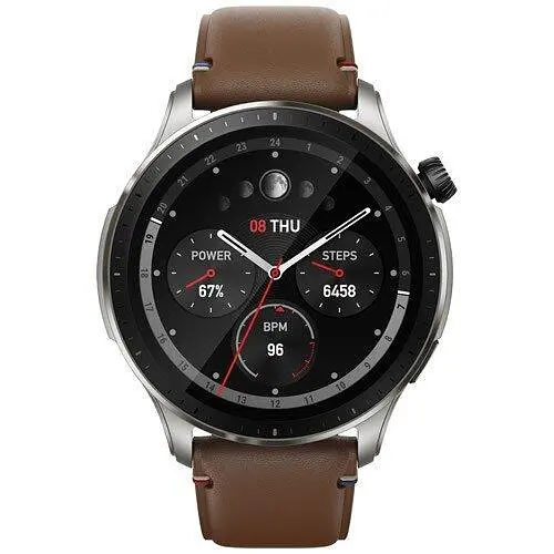 Часы умные Amazfit GTR 4 коричневые (Vintage Brown) с кожаным ремешком - фото 6
