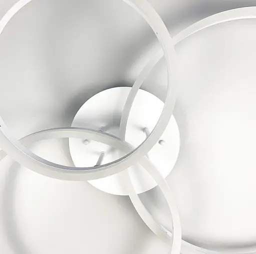 Потолочная LED люстра в белом на 3 кольца Line.F A 8008/3 WH - фото 4