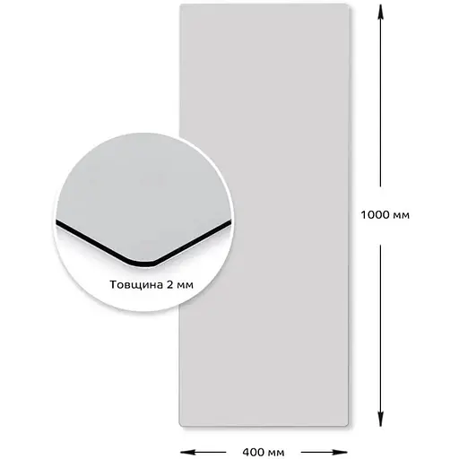 Дзеркало Wall Sticker SW-00001597 акрилове самоклеюче 400х1000х2 мм - фото 2