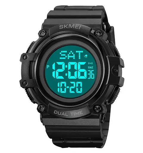 Годинник чоловічий наручний Skmei 2230 Чорний з білим циферблатом - фото 3