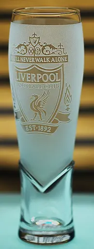 Крафтовий келих 440 мл Ліверпуль з гравіюванням  Скляний келих для фаната ФК Liverpool  Подарунок вболівальнику мат - фото 3