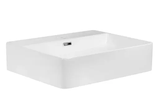 Комплект Qtap Nando LT: Раковина подвесная прямоугольная 500х420х130 мм White + Донный клапан PU02O (QT12112173SWN47323) - фото 3