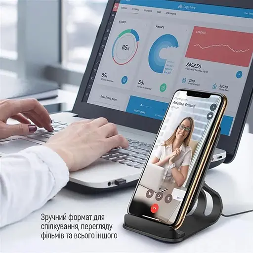 Бездротовий зарядний пристрій ColorWay Wireless Stand 15W Black (CW-CHW31Q-BK) - фото 9