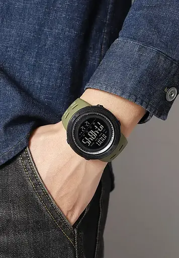 Спортивные наручные часы Skmei 2070 (Зеленые с черным циферблатом) - фото 5