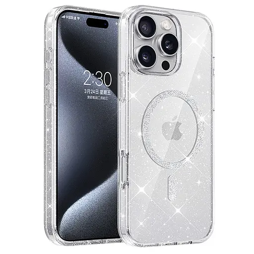 Чохол Epik TPU Eclipse Sparkle MagFit для Apple iPhone 16 Pro Max 6.9 Clear