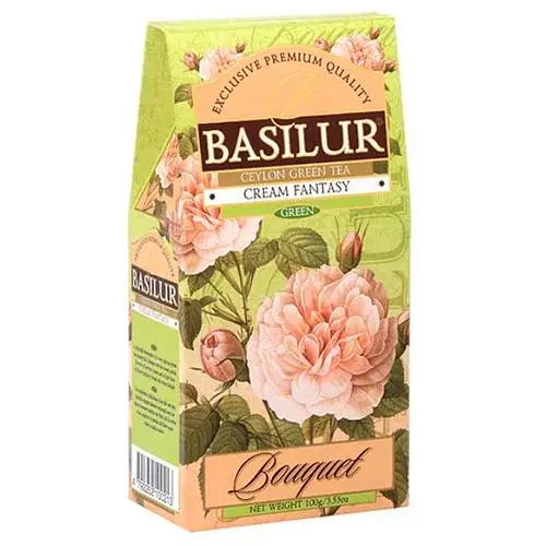 Чай зелений Basilur Букет Кремова фантазія 100г картон - фото 1