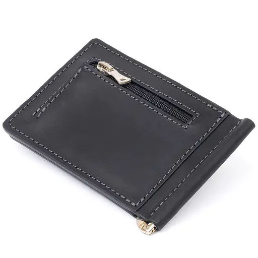 Мужской кожаный кошелек Grande Pelle 12х8х1 см acs0014769 - фото 2