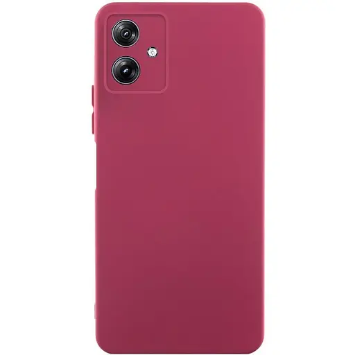 Чохол TPU Getman Liquid Silk Full Camera для Motorola Moto G54 Бордовий / Marsala