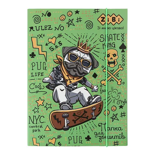 Папка для зошитів Cool, картонна, на гумках, В5+, 175x240x25 мм, KIDS Line