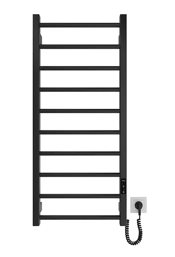 Электрический полотенцесушитель HF Leeds 970x430 black matte 6.1.0803.06.BM, Черный матовый, универсальное (коннектор), Электронный - фото 2