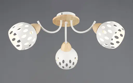 Люстра потолочная B N6655/3 Белый + Дерево