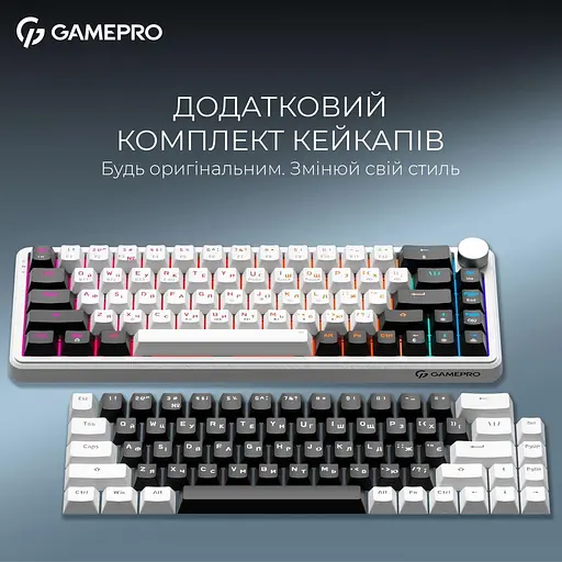 Клавіатура GamePro Asgard Valhalla 65% Compact QLAB Orange Switches (MK210W Pro) - фото 10