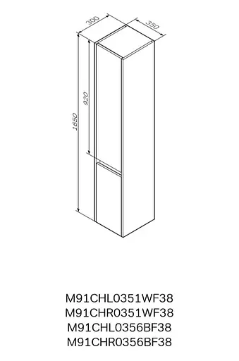 Пенал подвесной AM.PM Gem S 35 см левосторонний M91CHL0356BF38 - фото 8