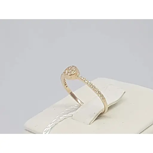 Золоте кільце Родинні коштовності з фіанітами. 11110467 16,5 - фото 3