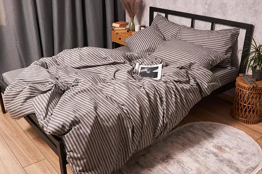 Комплект постільної білизни Moon&Star Бязь Gold Люкс Ice Grey King Size 220x240 наволочки 4х50х70 - фото 5