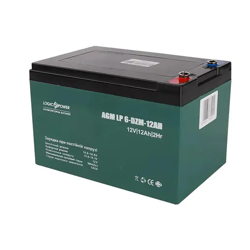 Акумуляторна батарея для ДБЖ LogicPower AGM 6 V / 12 А*ч (LP9172) - фото 1