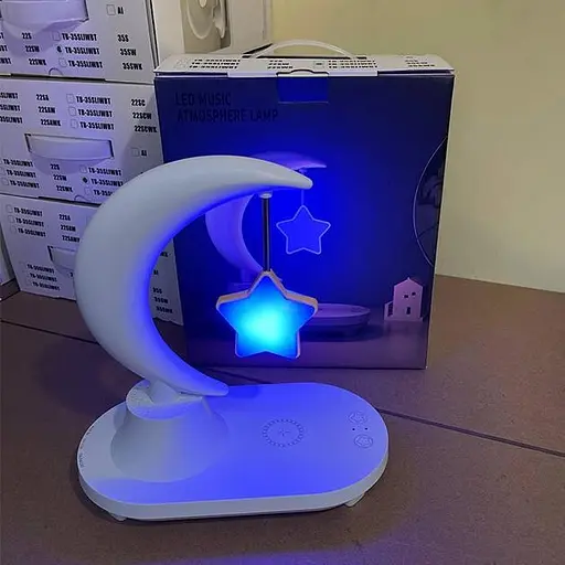 Нічник із колонкою Music Atmosphere Lamp з функцією бездротової зарядки - фото 2