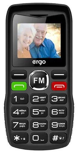 Мобільний телефон Ergo R182 Black - фото 1