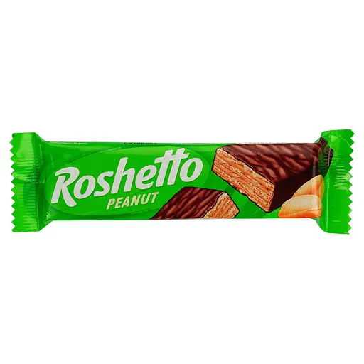 Вафлі Roshen Roshetto Peanut глазуровані 34 г (929692)