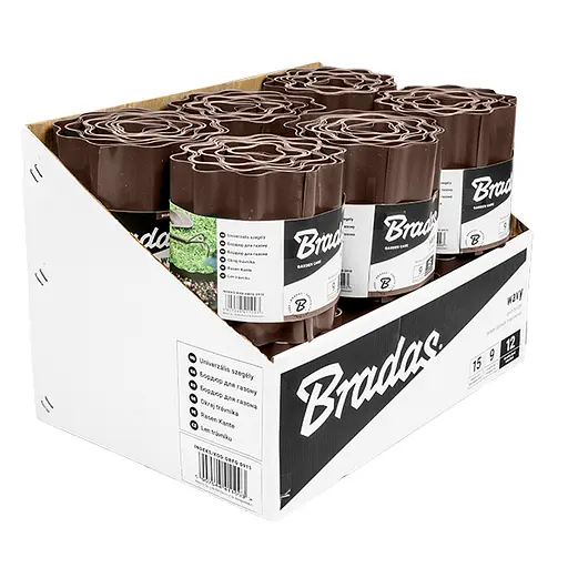 Бордюр хвилястий газонний Bradas 9 м х 10 см коричневий OBFB 0910 - фото 2