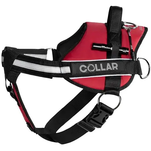 Шлея Dog Extreme "Police" №5 з ліхтариком (В:85-115см) червоний