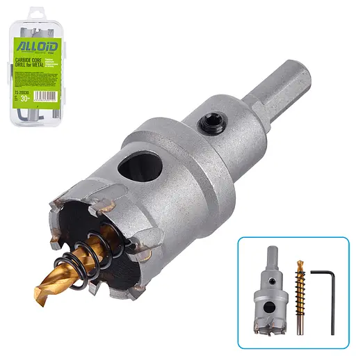 Свердло корончате Alloid Building Tools твердосплавне по металу 30 мм (TS-20030) - фото 2