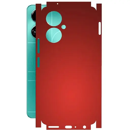 Защитная пленка StatusSKIN для Tecno Camon 19 Корпус Винил красная матовая - фото 1
