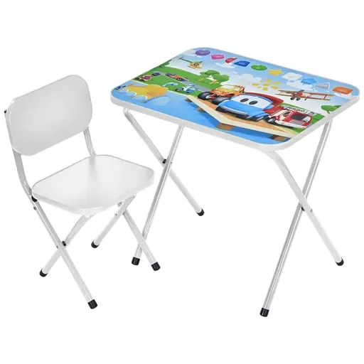 Дитячий столик Bambi M 5962-1 Вантажівка фігури складний зі стільчиком